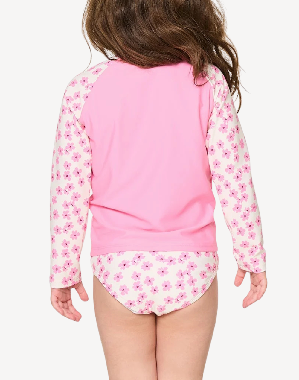 Toddler Girls Party Wave UPF 50 Rashguard Set#color_party-peach