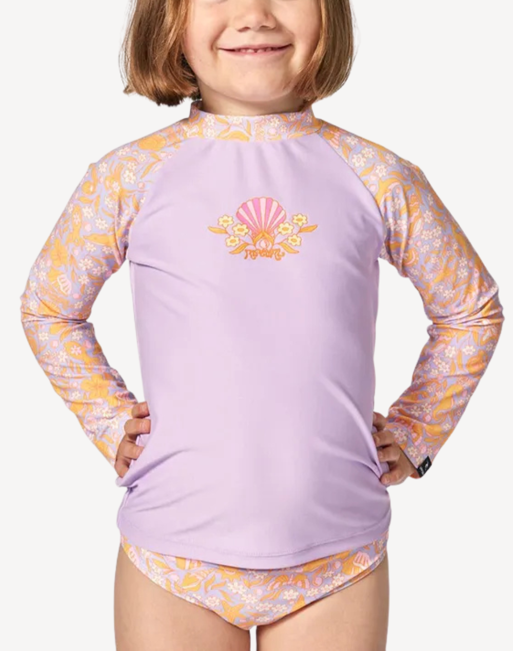 Toddler Girls Rainbow Tide UPF 50 Rashguard Set