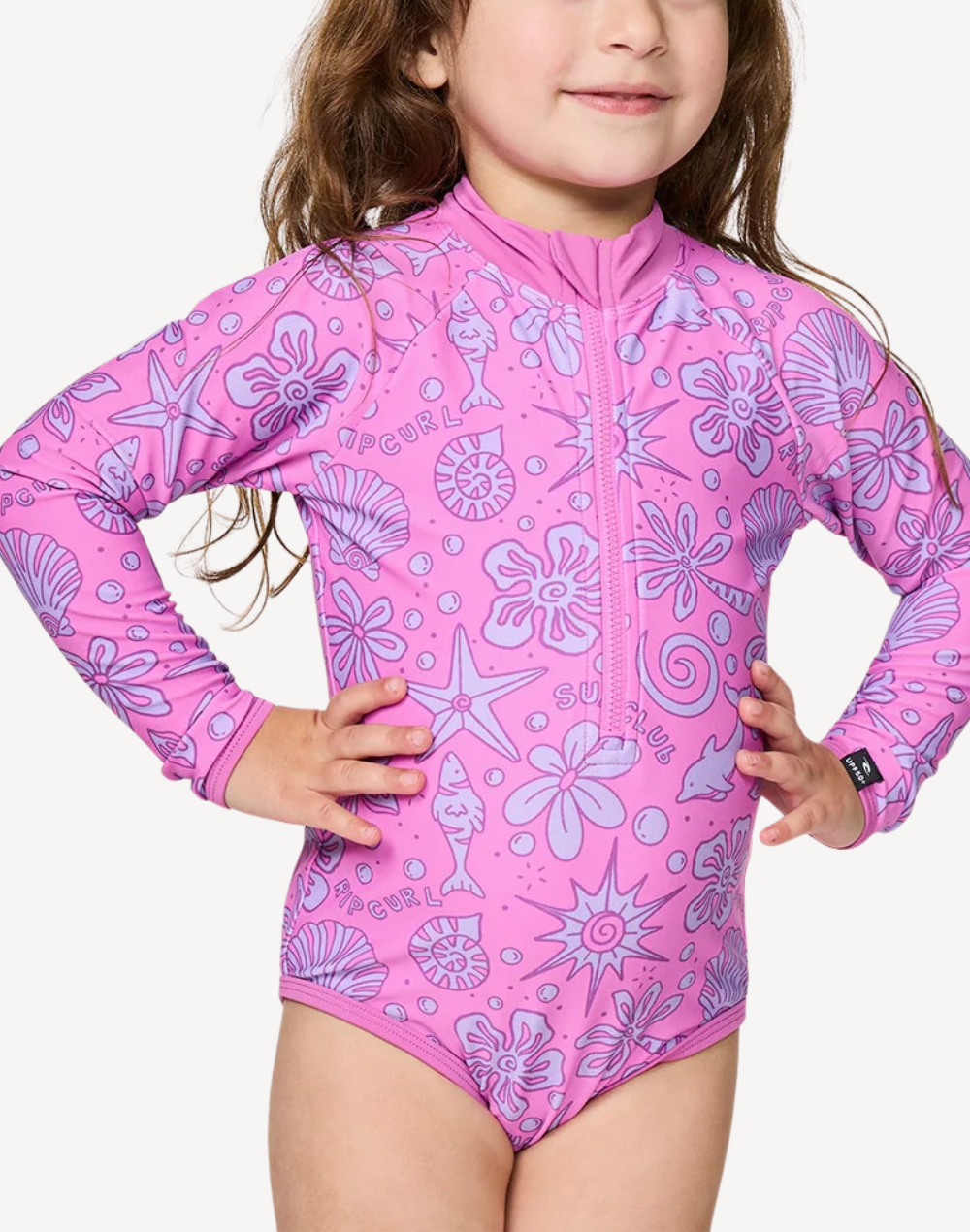 Toddler Girls Sunshine Club UPF 50 Long Sleeve Paddle Suit