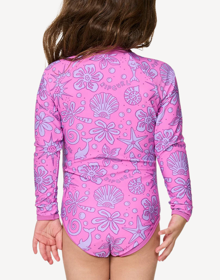 Toddler Girls Sunshine Club UPF 50 Long Sleeve Paddle Suit