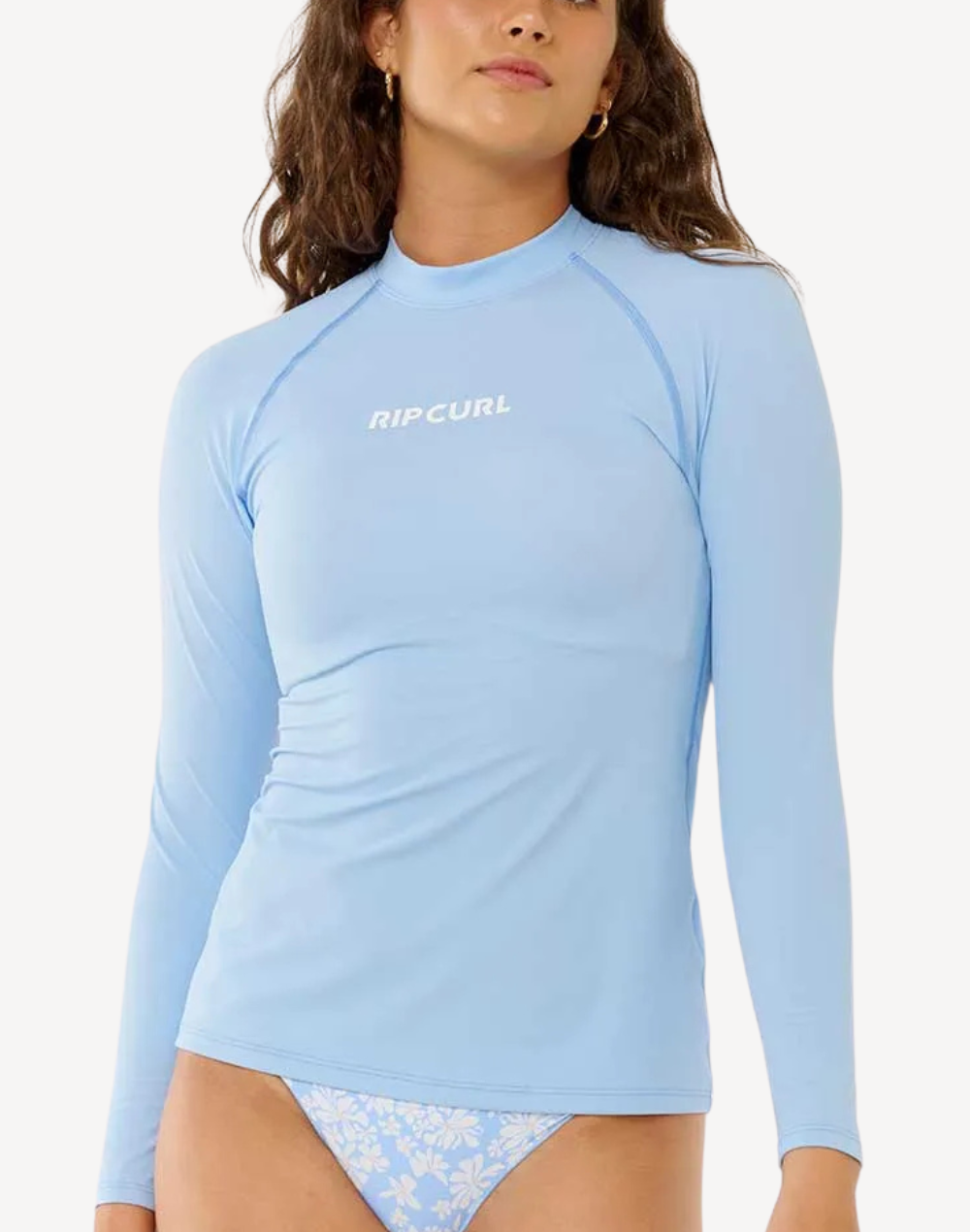 Women's Classic Surf UPF 50 Long Sleeve Rashguard#color_classic-mid-blue