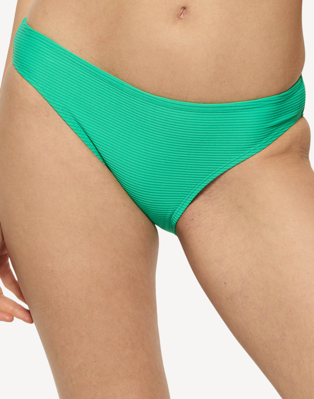Contempo Rib Mid Waist Bikini Bottom