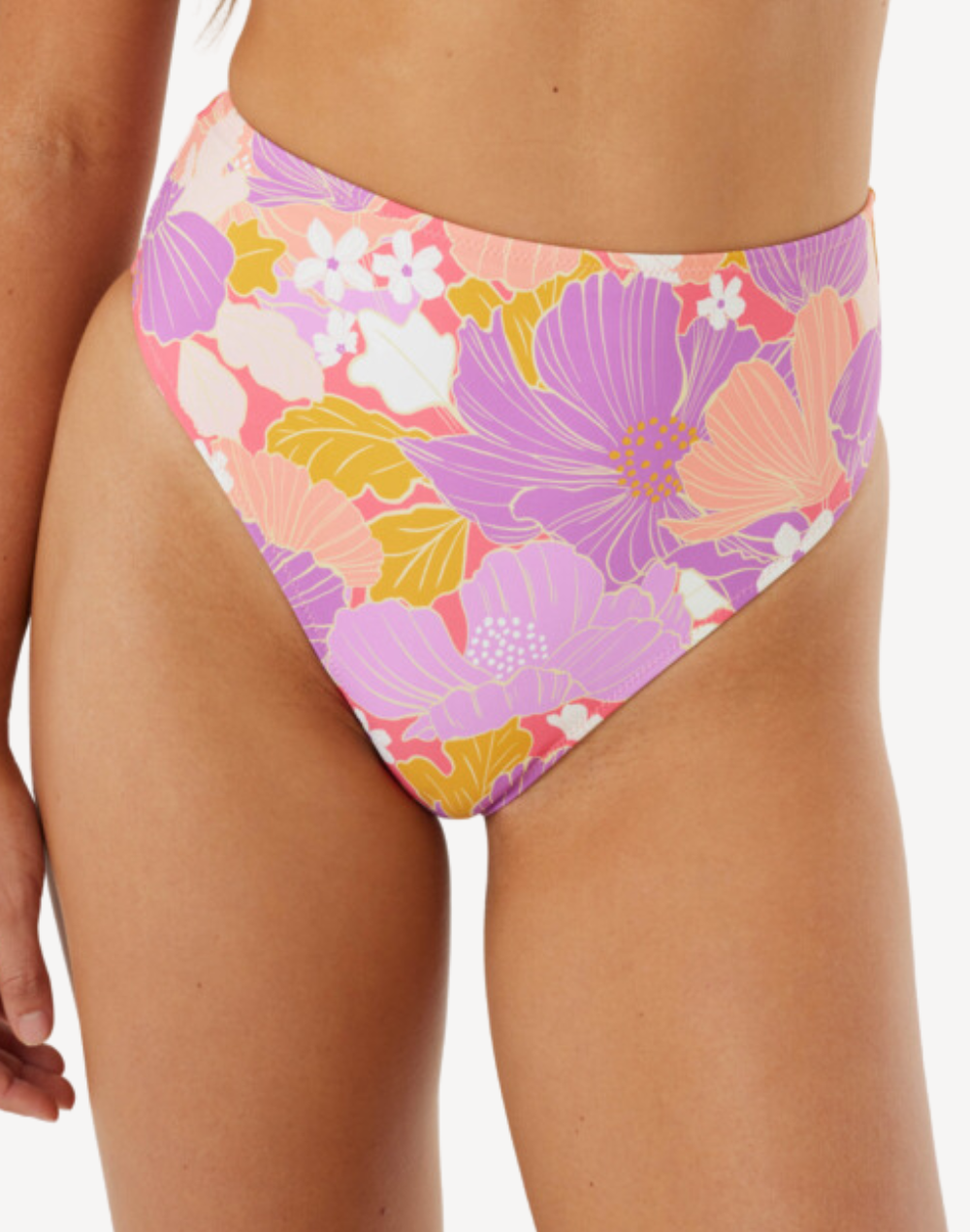 Bell Bottom Blooms High Waist High Leg Bikini Bottom