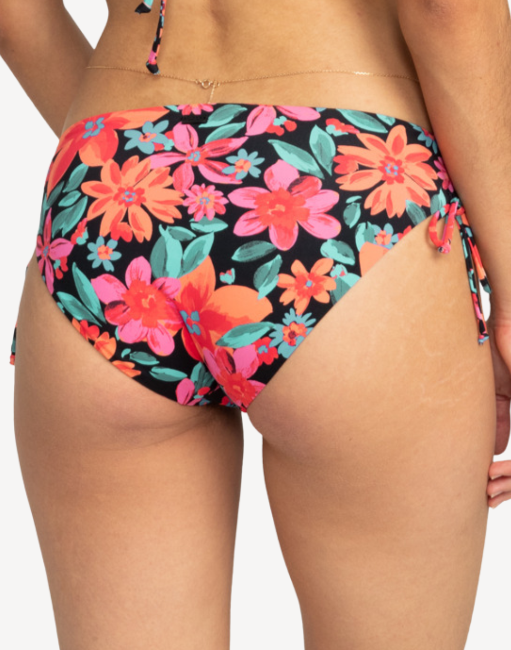 Floral Fiesta Beach Classics Hipster Ties Bikini Bottom#color_anthracite-floral-fiesta