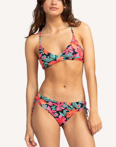 Floral Fiesta Beach Classics Strappy Bikini Top#color_anthracite-floral-fiesta