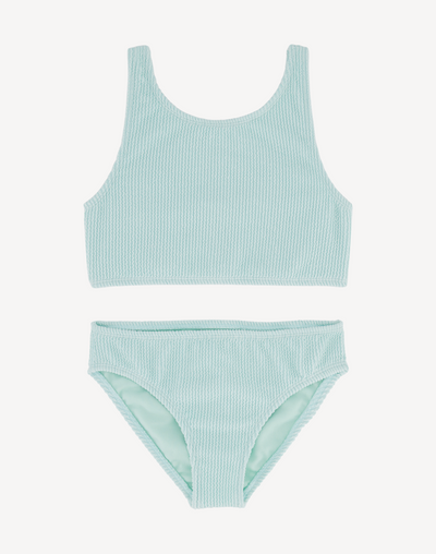 Girls Crinkle Texture Bikini Set#color_crinkle-fair-aqua