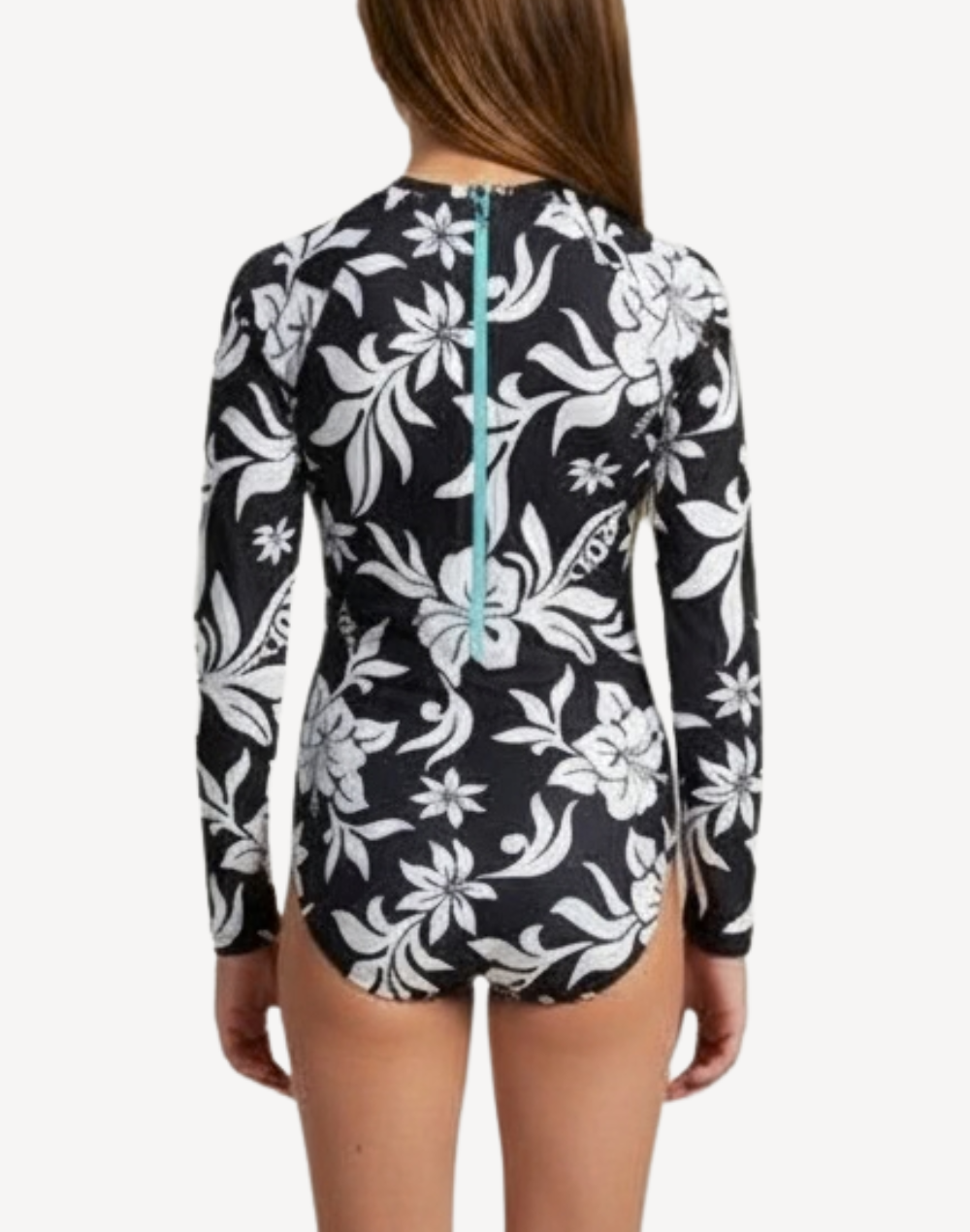 Girls Oversized Floral UPF 50 Long Sleeve Paddle Suit#color_floral-phantom