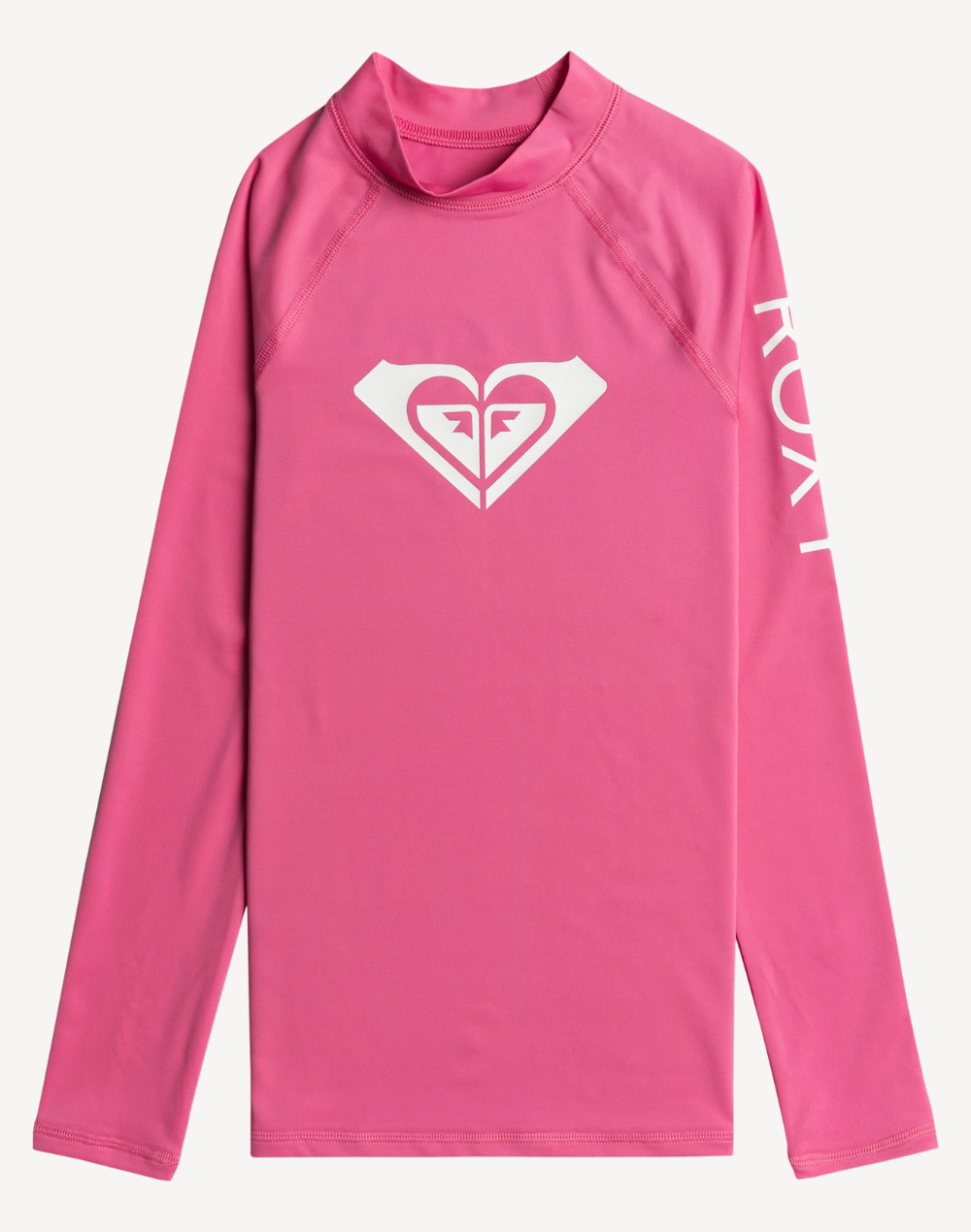 Girls Whole Hearted UPF 50 Long Sleeve Rashguard#color_whole-shocking-pink