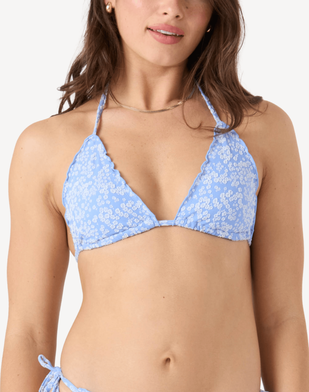 Margarita Tiki Triangle Bikini Top#color_margarita-blue-white