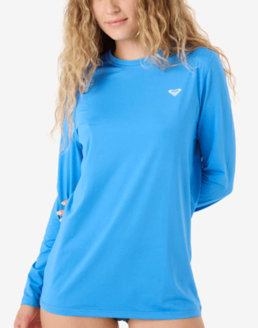 Women's Enjoy Waves UPF 50 Long Sleeve Swim Shirt#color_enjoy-sail-blue