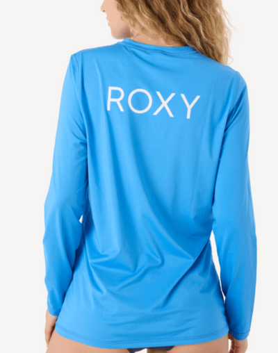 Women's Enjoy Waves UPF 50 Long Sleeve Swim Shirt#color_enjoy-sail-blue