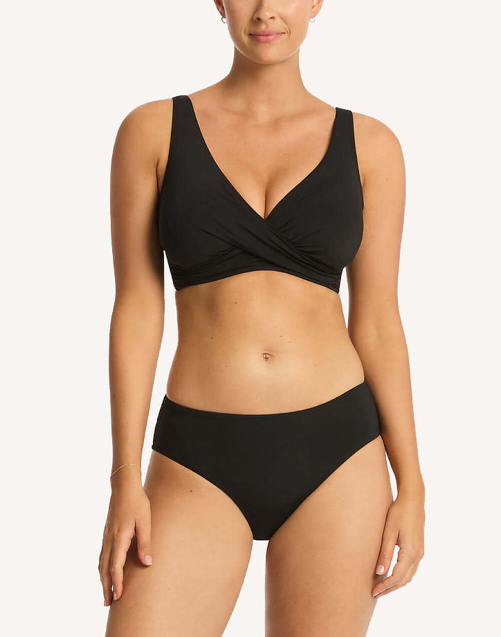 Essentials G Cup Cross Front Bikini Top