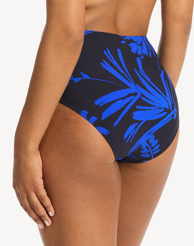 Navy blue high waist bikini bottoms