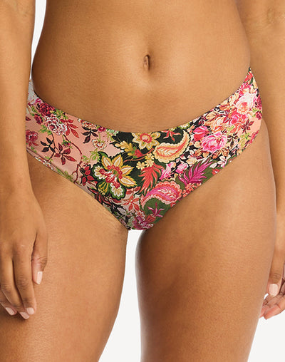 Wildflower Mid Bikini Bottom#color_wildflower-pink