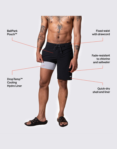 Betawave 19" 2N1 Boardshort#color_black