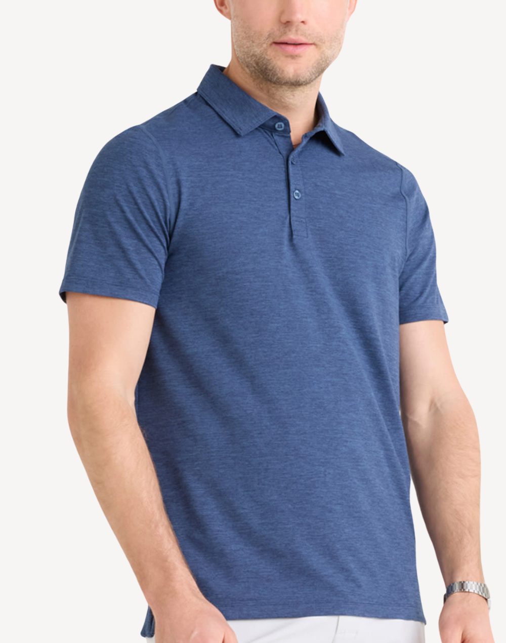 Droptemp All Day Cooling Polo Shirt#color_droptemp-maritime-blue-heather