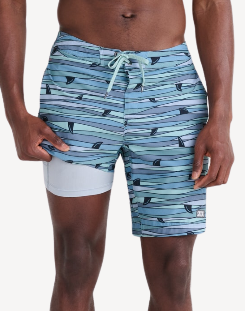 Fins Betawave 2N1 19" Boardshort#color_fins-blue-multi