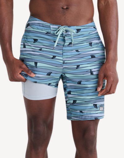 Fins Betawave 2N1 19" Boardshort#color_fins-blue-multi