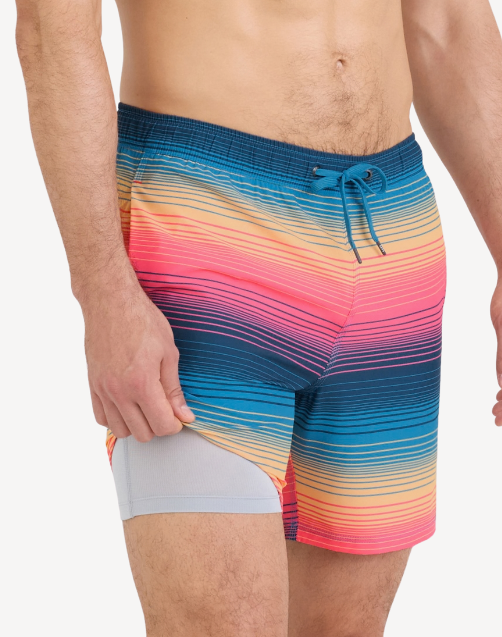 Hazy Stripe Oh Buoy 18 Swim Trunk
