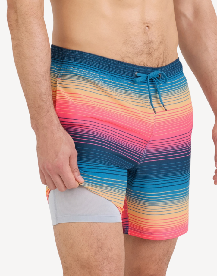 Hazy Stripe Oh Buoy 18 Swim Trunk