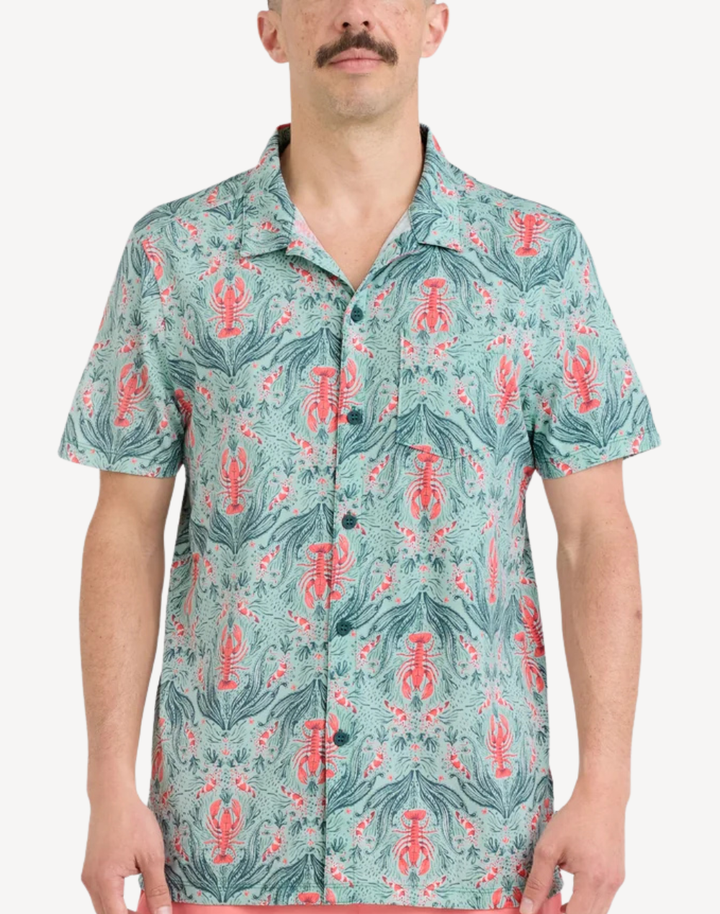 Lobster Flourish Droptemp Dry Resort Short Sleeve Shirt