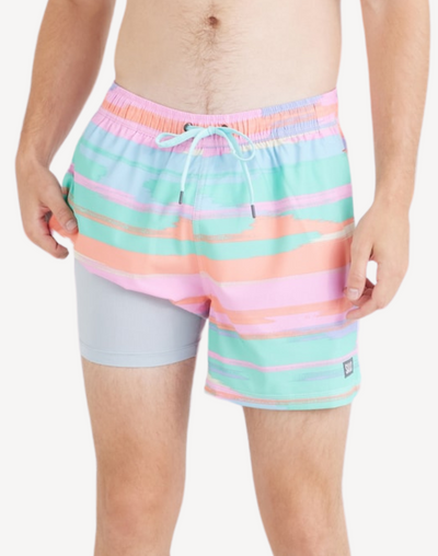 Oh Buoy 2n1 5" Swim Trunk#color_abstract-stripe-multi