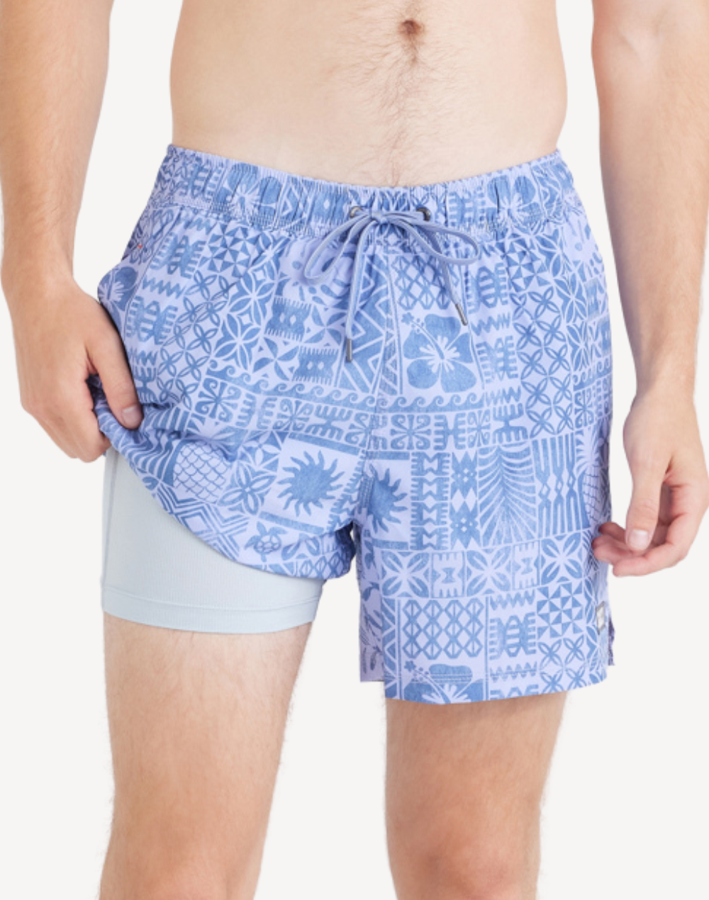 Oh Buoy 2n1 5" Swim Trunk#color_tropical-tapa-lavender