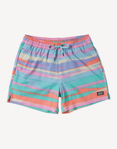 Oh Buoy 2n1 5" Swim Trunk#color_abstract-stripe-multi