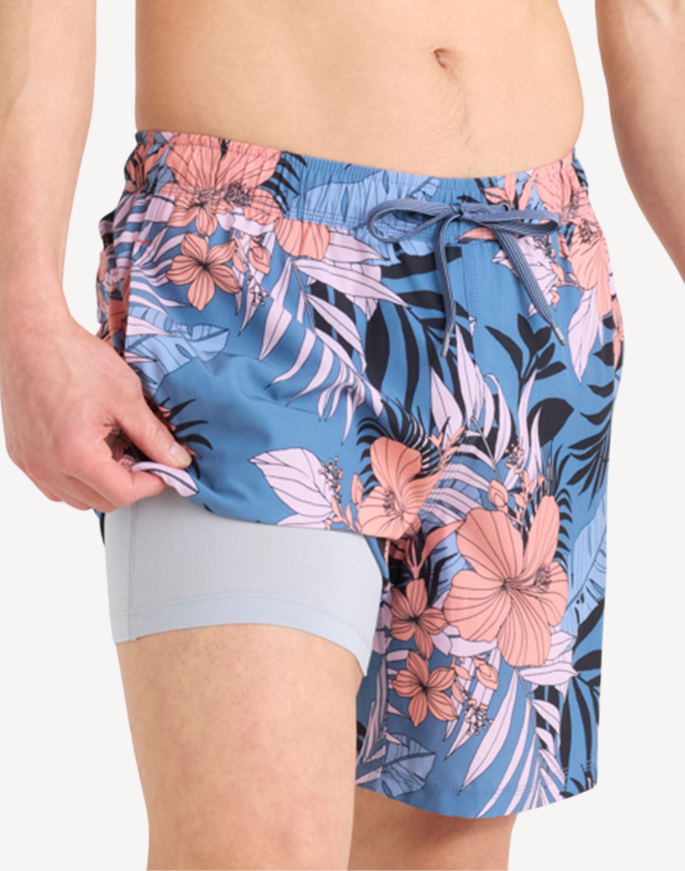 Oh Buoy 2n1 7" Swim Trunk#color_hibiscus-jungle-blue