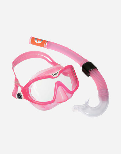 Mix Junior Snorkel Mask Set#color_pink-white