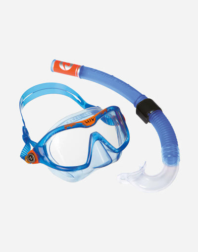 Mix Junior Snorkel Mask Set#color_blue-orange