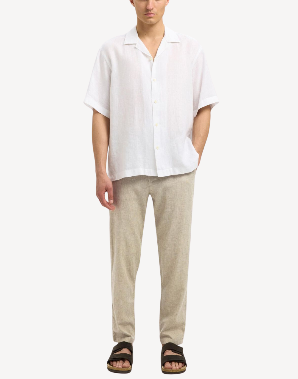 Brody Tapered Linen Blend Trousers