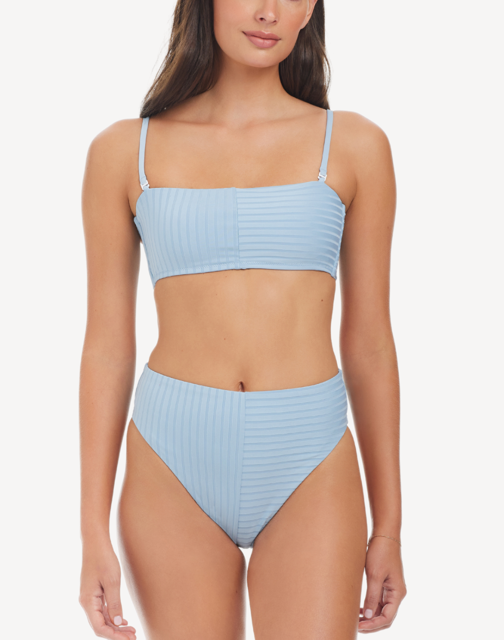 Refresh Rib Bandeau Bikini Top#color_refresh-blue-chateau