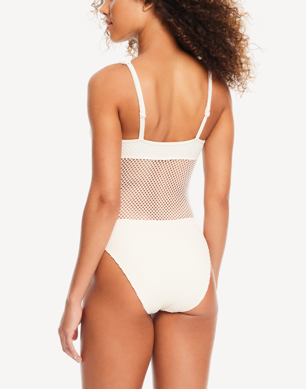 Sea Crochet High Leg One Piece#coloe_sea-white-sand