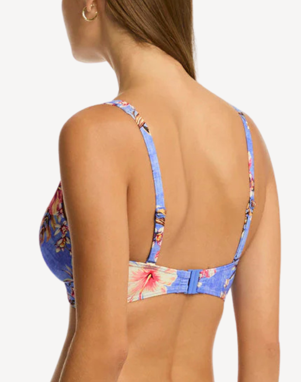 Blue Hawaii Cross Front Bikini Top#color_blue-hawaii-iris