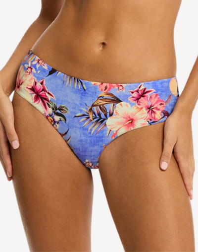 Blue Hawaii Mid Rise Bikini Bottom#color_blue-hawaii-iris