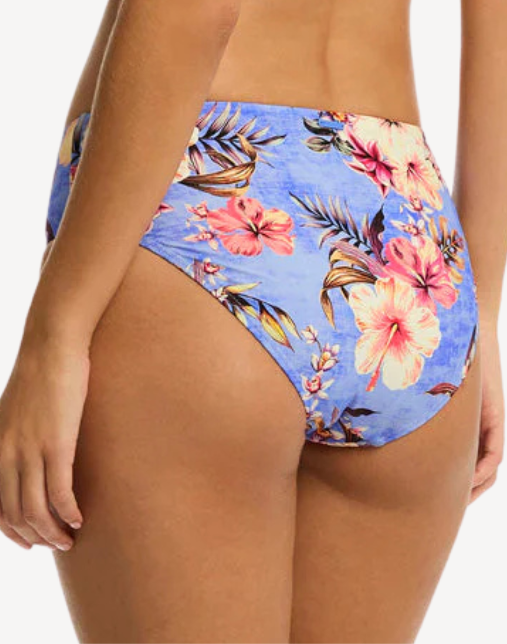 Blue Hawaii Mid Rise Bikini Bottom#color_blue-hawaii-iris