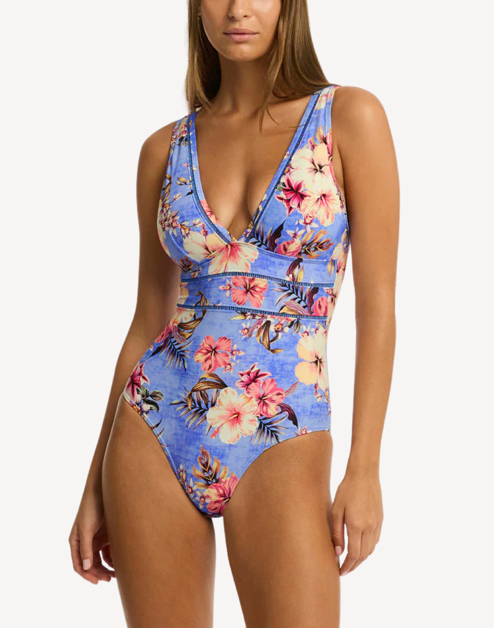 Blue Hawaii Spliced One Piece#color_blue-hawaii-iris