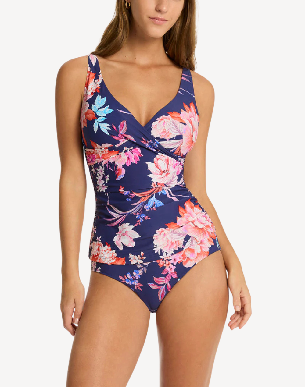 Indochine Cross Front Multifit Tankini Top#color_indochine-french-navy