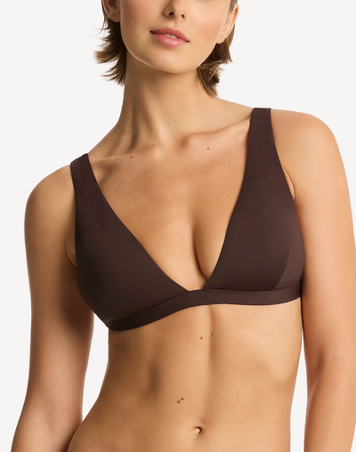 Infinity Longline Triangle Bikini Top#color_infinity-cocoa