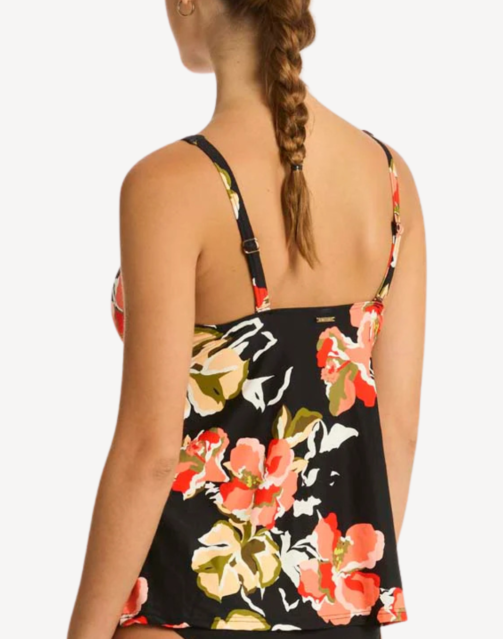 Juniper Cross Front Tankini Top#color_juniper-black