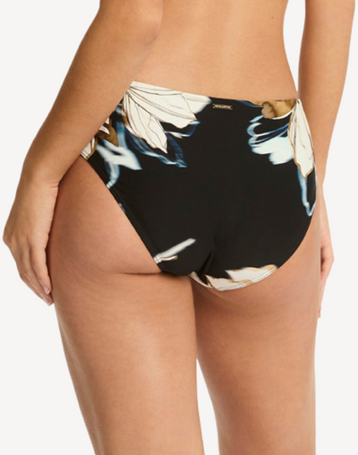 La Luna Mid Rise Bikini Bottom#color_la-luna-black