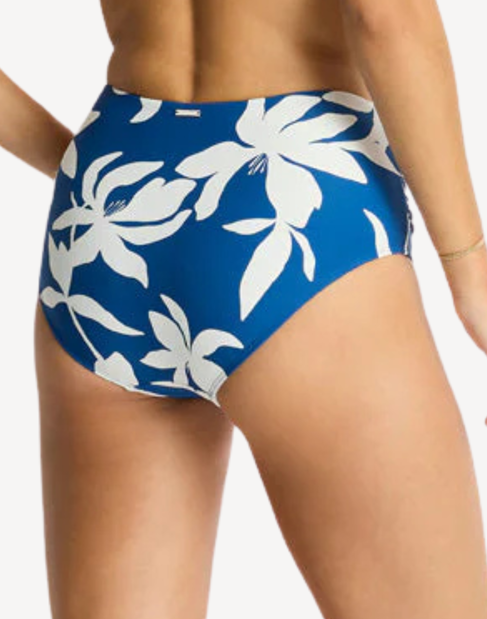 Leilana High Waist Gathered Side Bikini Bottom#color_leilana-arctic