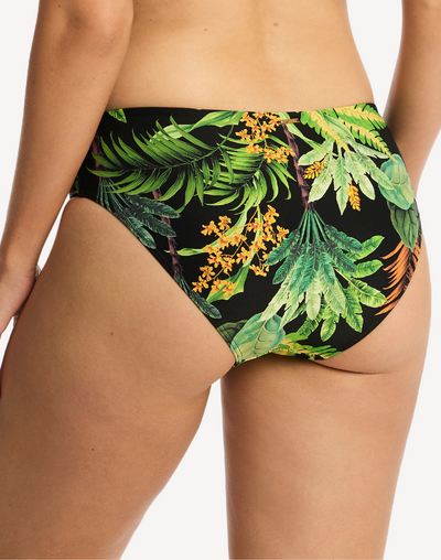 Lotus Mid Rise Bikini Bottom#color_lotus-black