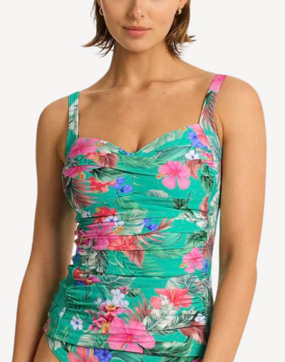 Pacifico Twist Front Multifit Tankini Top#color_pacifico-evergreen