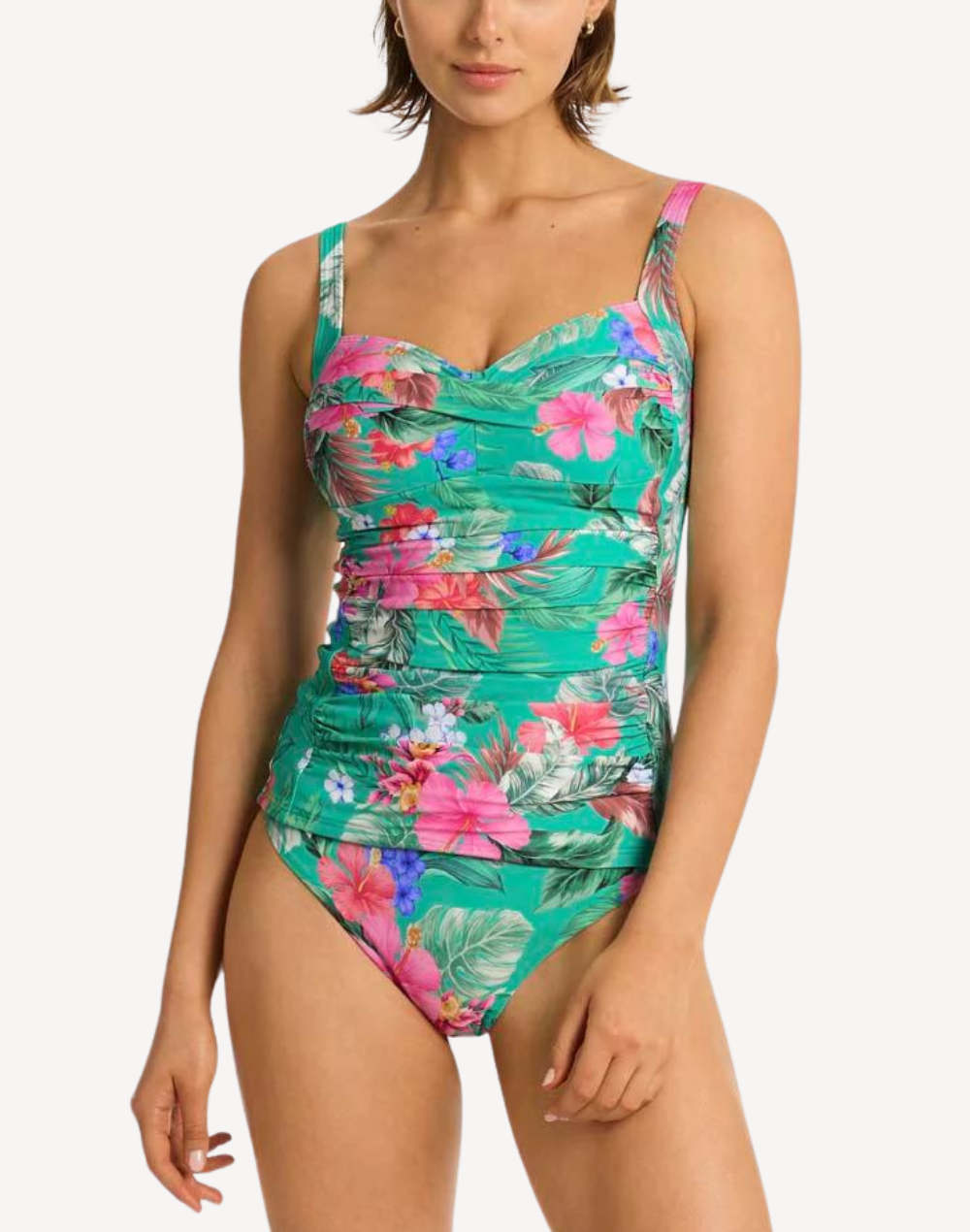 Pacifico Twist Front Multifit Tankini Top#color_pacifico-evergreen