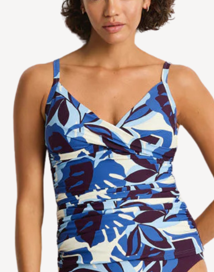 Rumba Cross Front Scoop Back Tankini Top