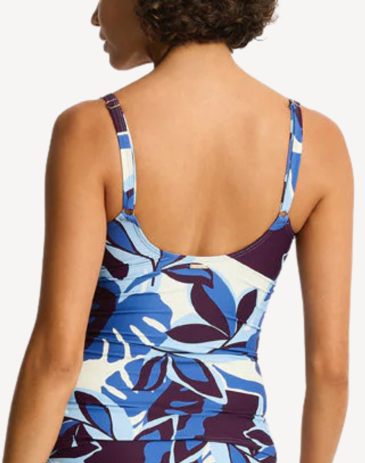 Rumba Cross Front Scoop Back Tankini Top