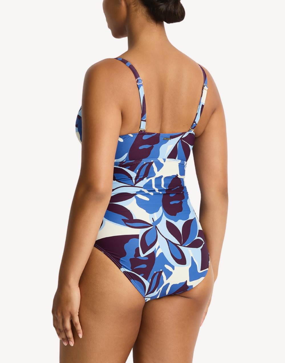 Rumba Wrap Front DD/E Cup One Piece Swimsuit#color_rumba-denim-blue