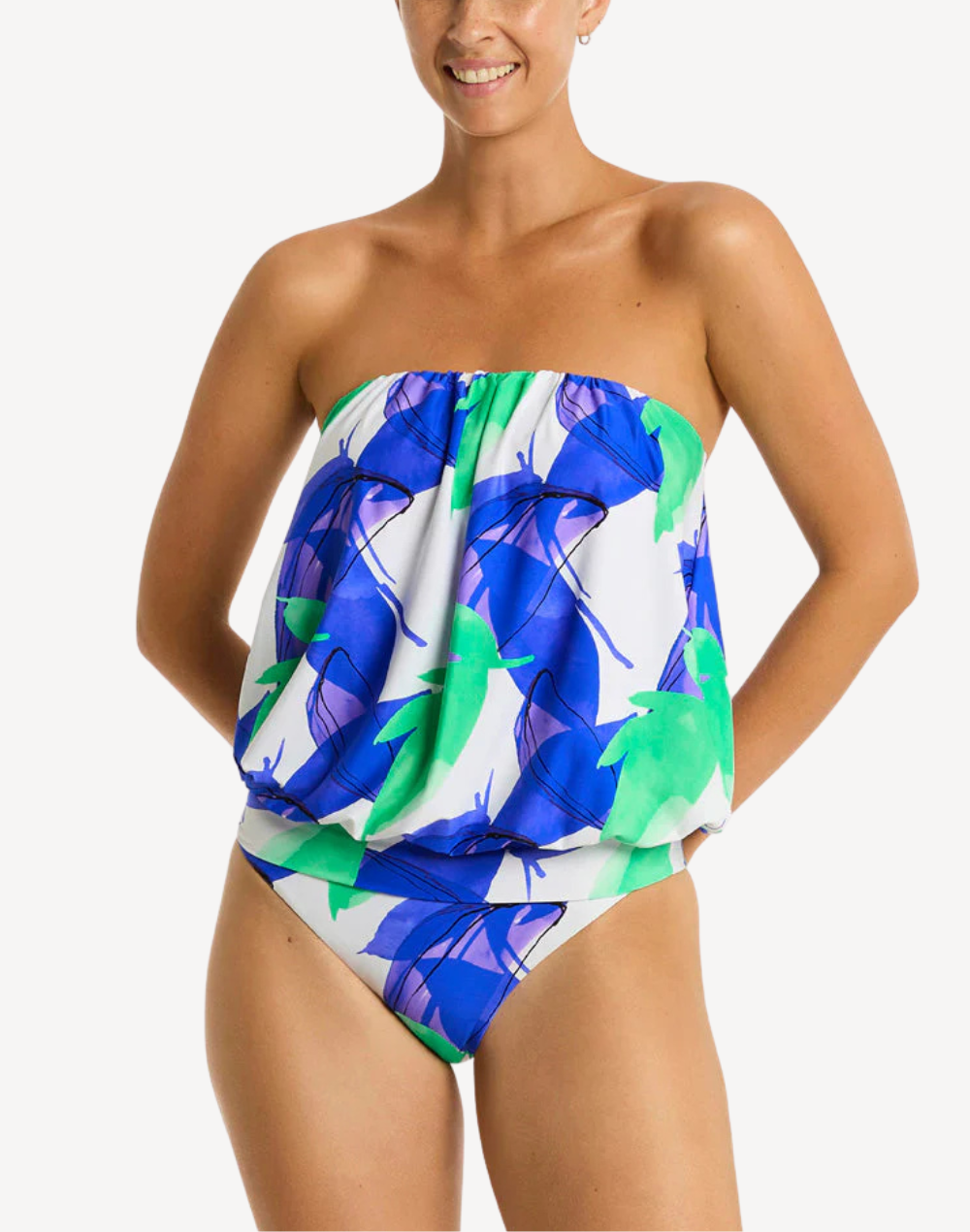 Sublime Bandeau Blouson Tankini Top